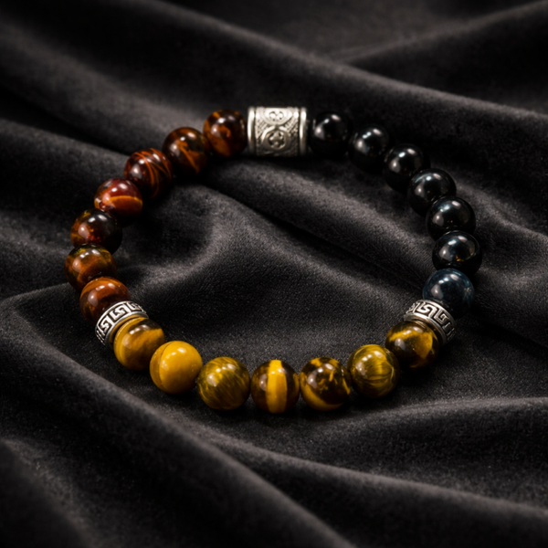 Bracelet Multi Oeil 👁️ « Taureau,Faucon,Tigre »