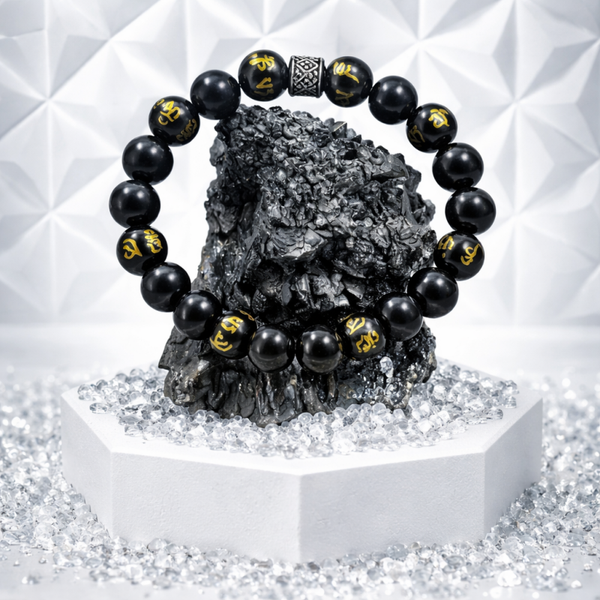 Bracelet “Richesse “obsidienne et mantra