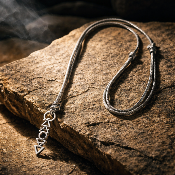 Collier « 4 éléments « Symboles Planétaires feu terre eau air