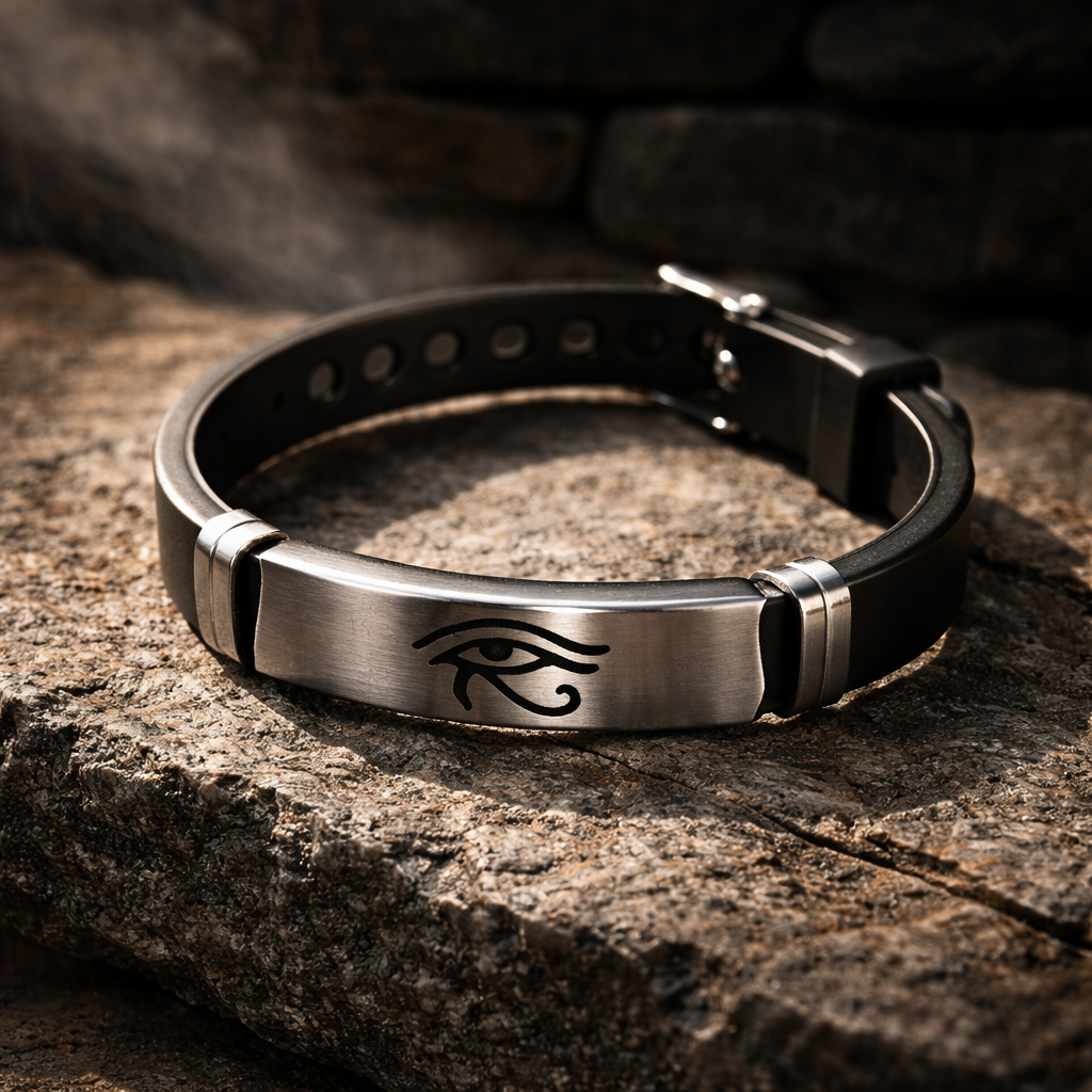Bracelet en acier inoxydable œil d’horus