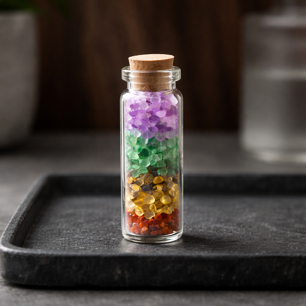 Bouteille à souhaits 7 chakras