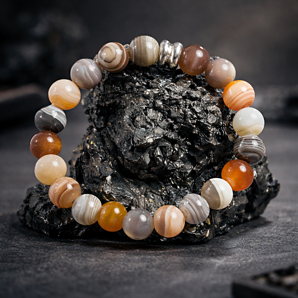 Bracelet “chance” en agate du Botswana