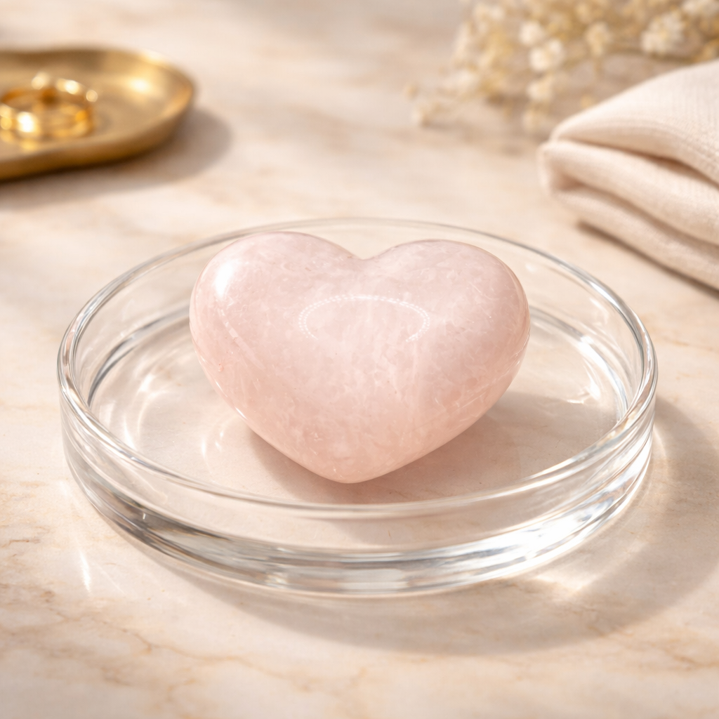 💗Coeur en quartz rose 💗