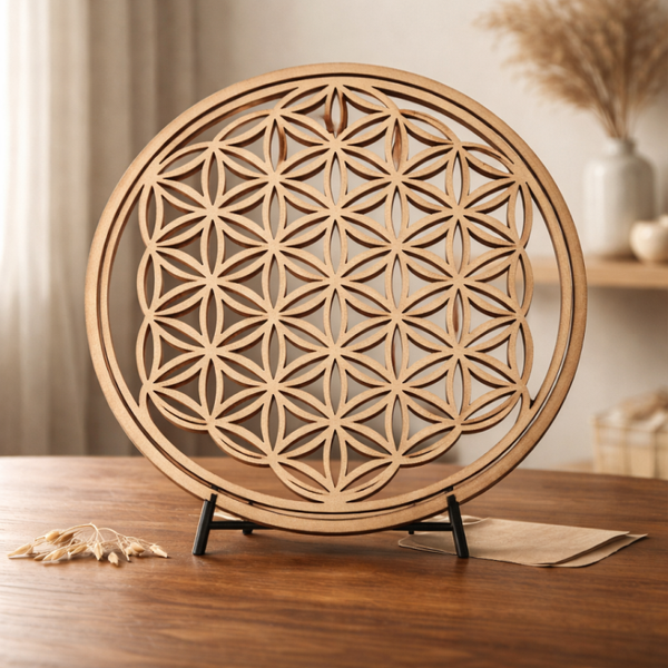 Fleur de vie en bois 20cm