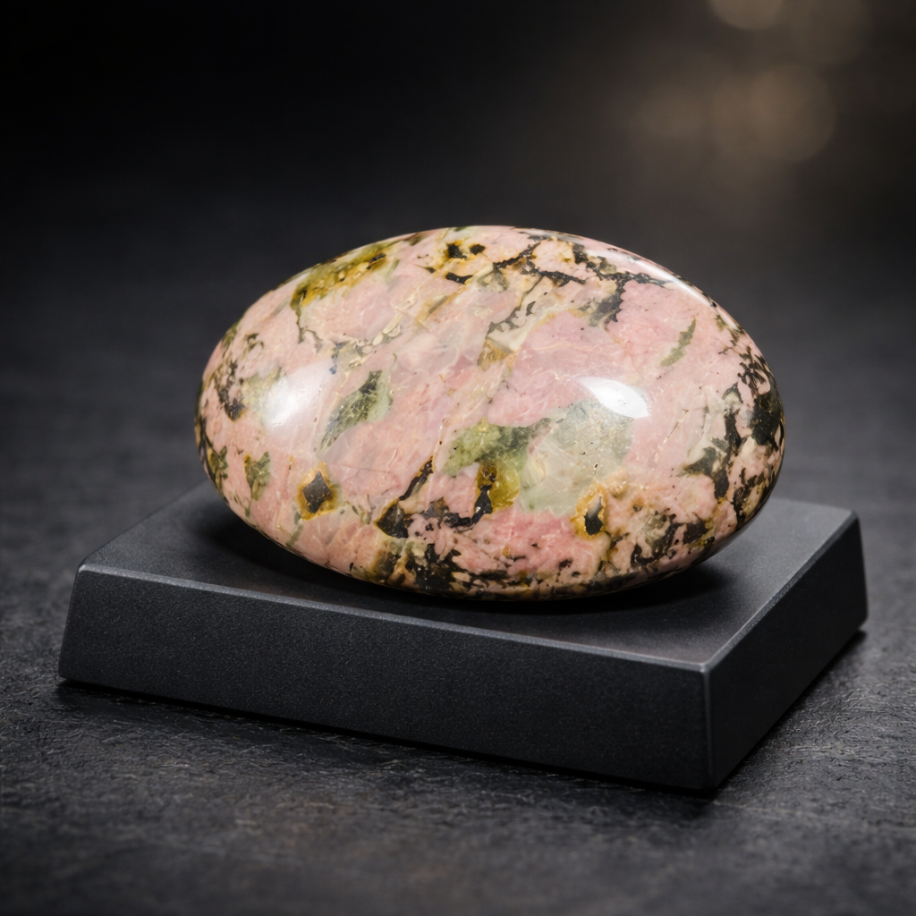 Galet en rhodonite