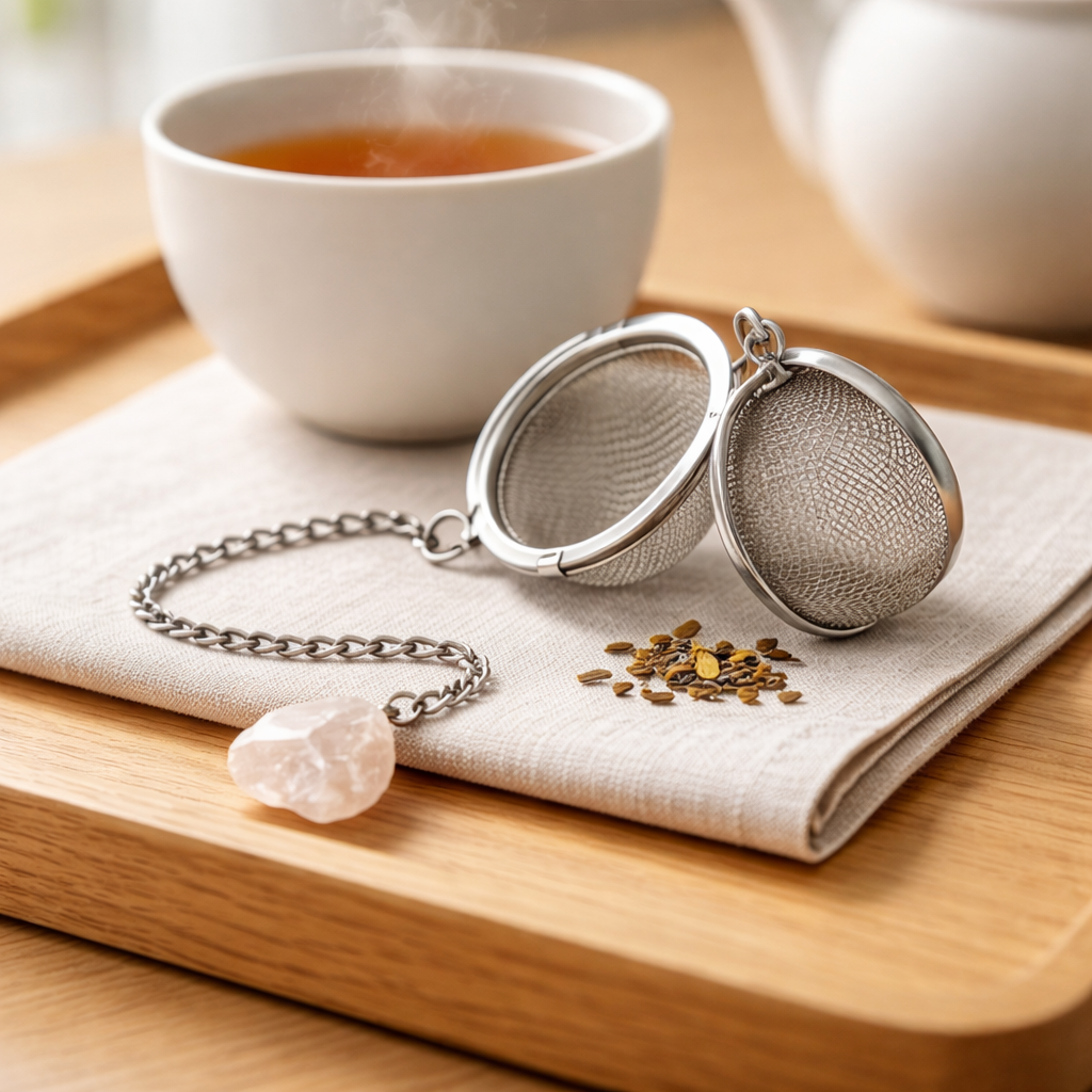 Boule à thé quartz rose