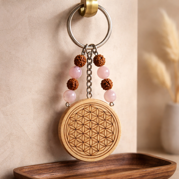 Porte clé fleur de vie