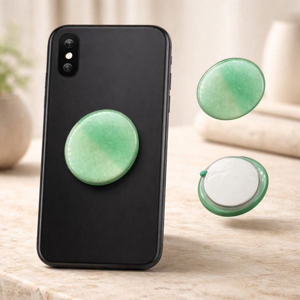 Support telephone en aventurine