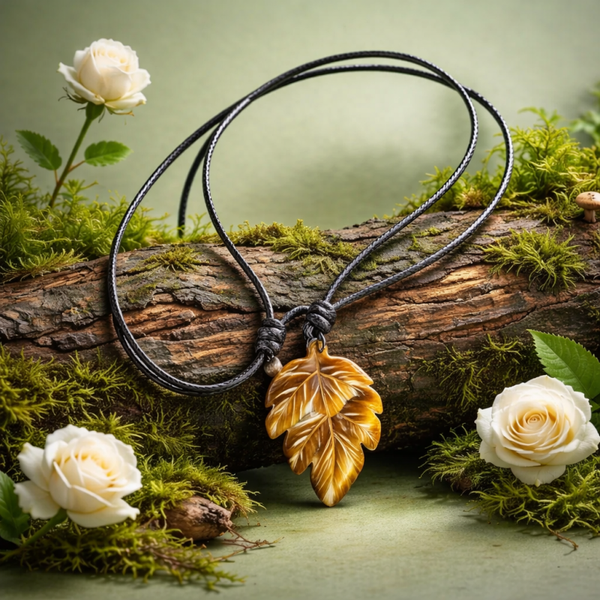 Colliers réglable avec pendentif feuilles