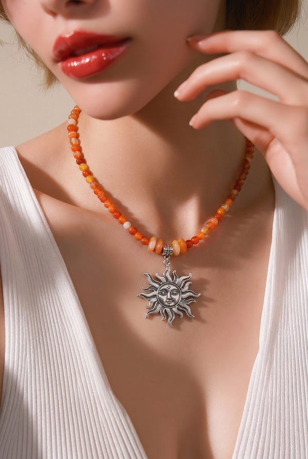 Collier en Cornaline