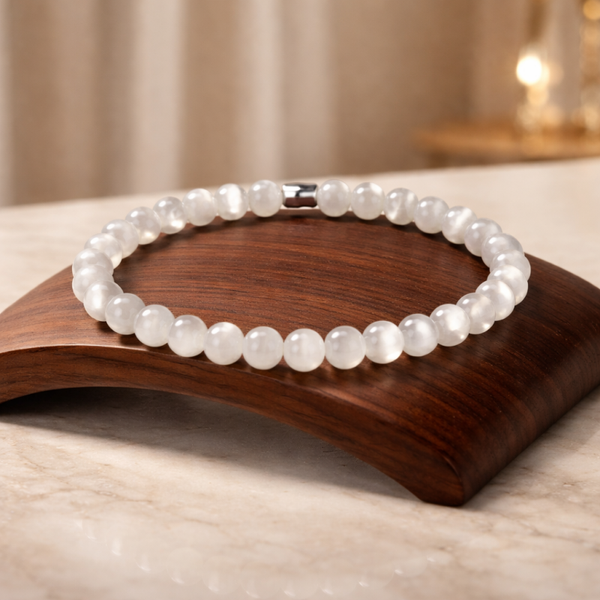 Bracelet pierre de lune (pierres6mm)