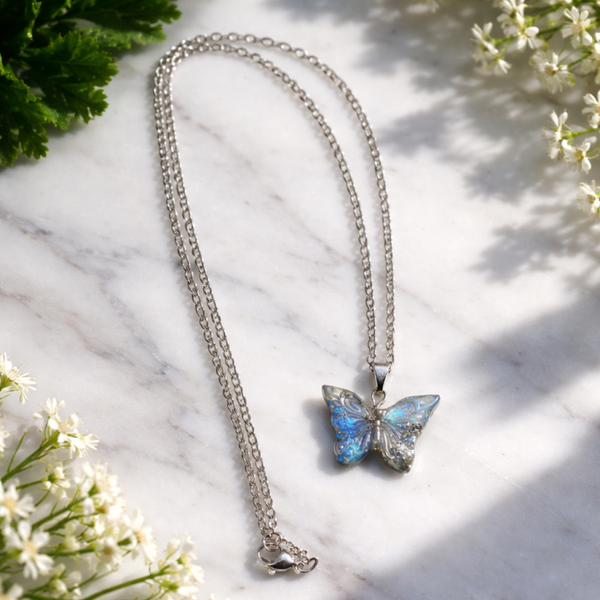 Pendentif papillon labradorite