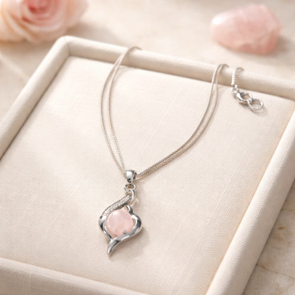 Pendentif Quartz rose