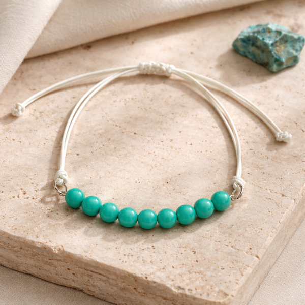 Bracelet réglable cordon turquenite
