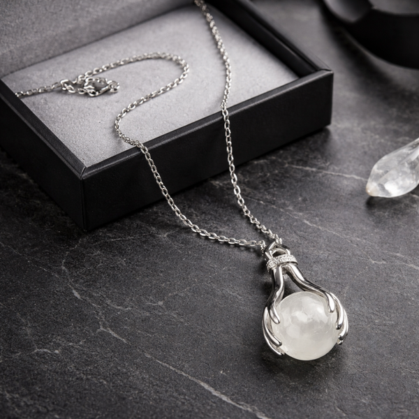 Pendentif mains cristal de roche