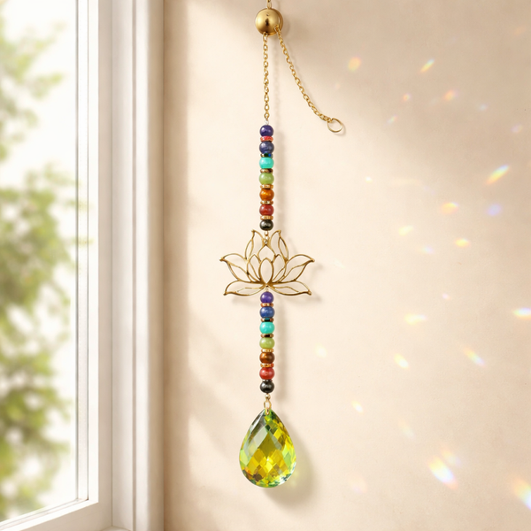 Attrape soleil 7 chakras modèle doré