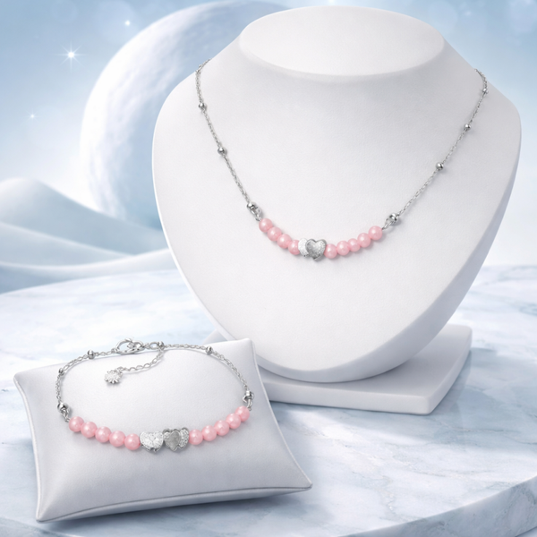 Parure quartz rose (6mm)