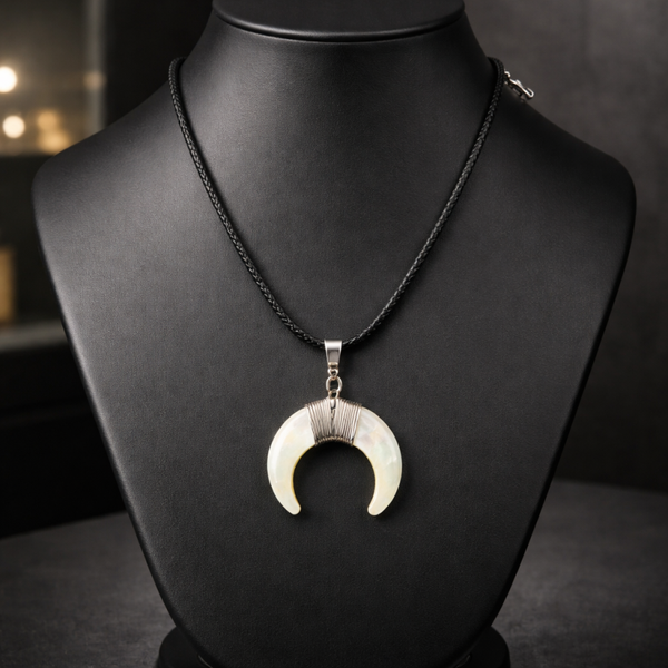Pendentif lune en nacre