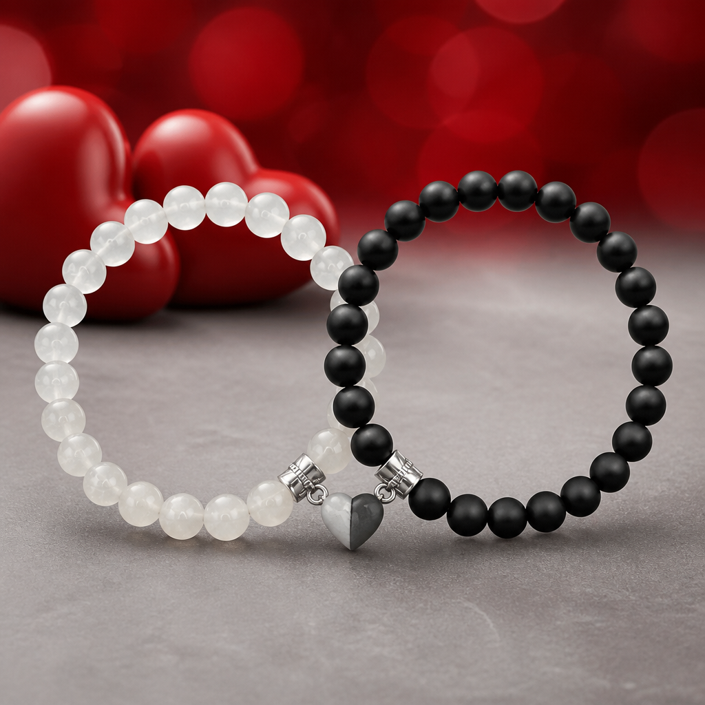 Bracelets couple cœur aimante