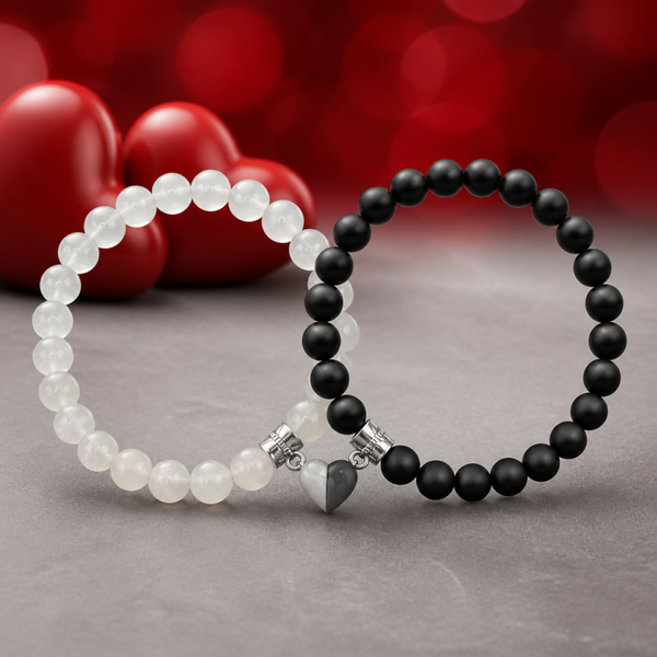 Bracelets couple cœur aimante
