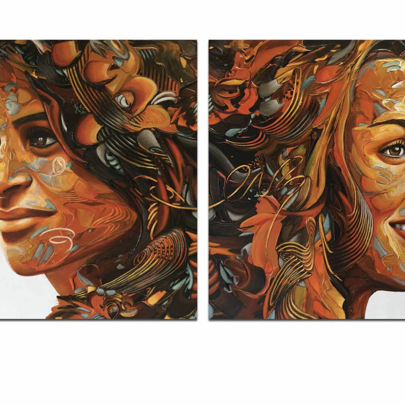 Painting on commission - Two sisters connected for life. The Netherlands.