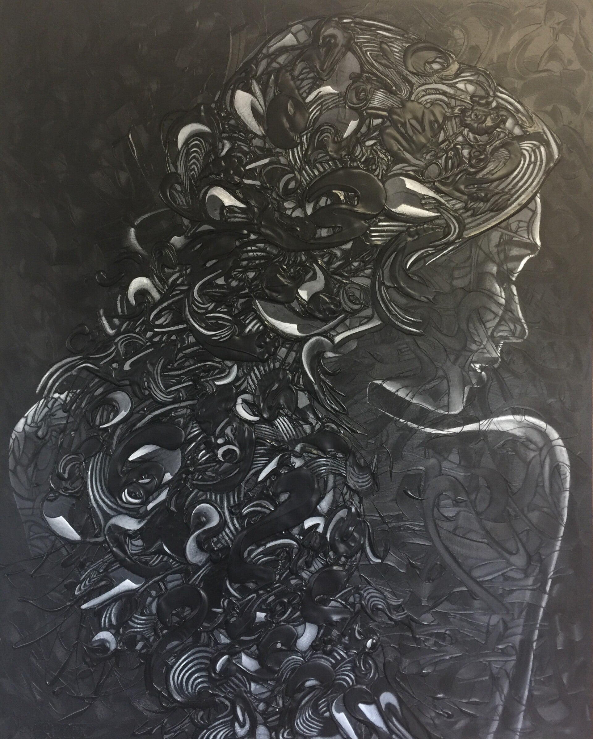 Dressed-in-moonshine | 150x120x4 cm | SOLD