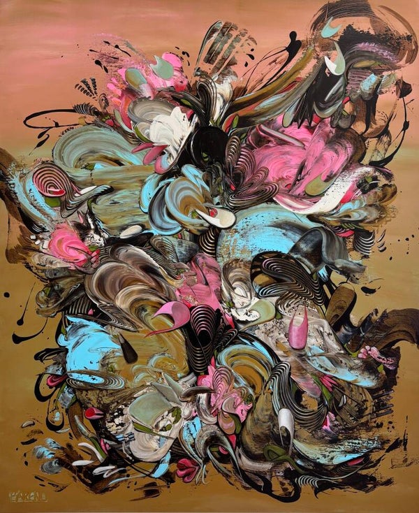Neverending Elation - Original painting from the DYNAMIC ABSTRACT SERIES - 180x150x 4cm - 70,9x59x1,6" - Acrylics on canvas