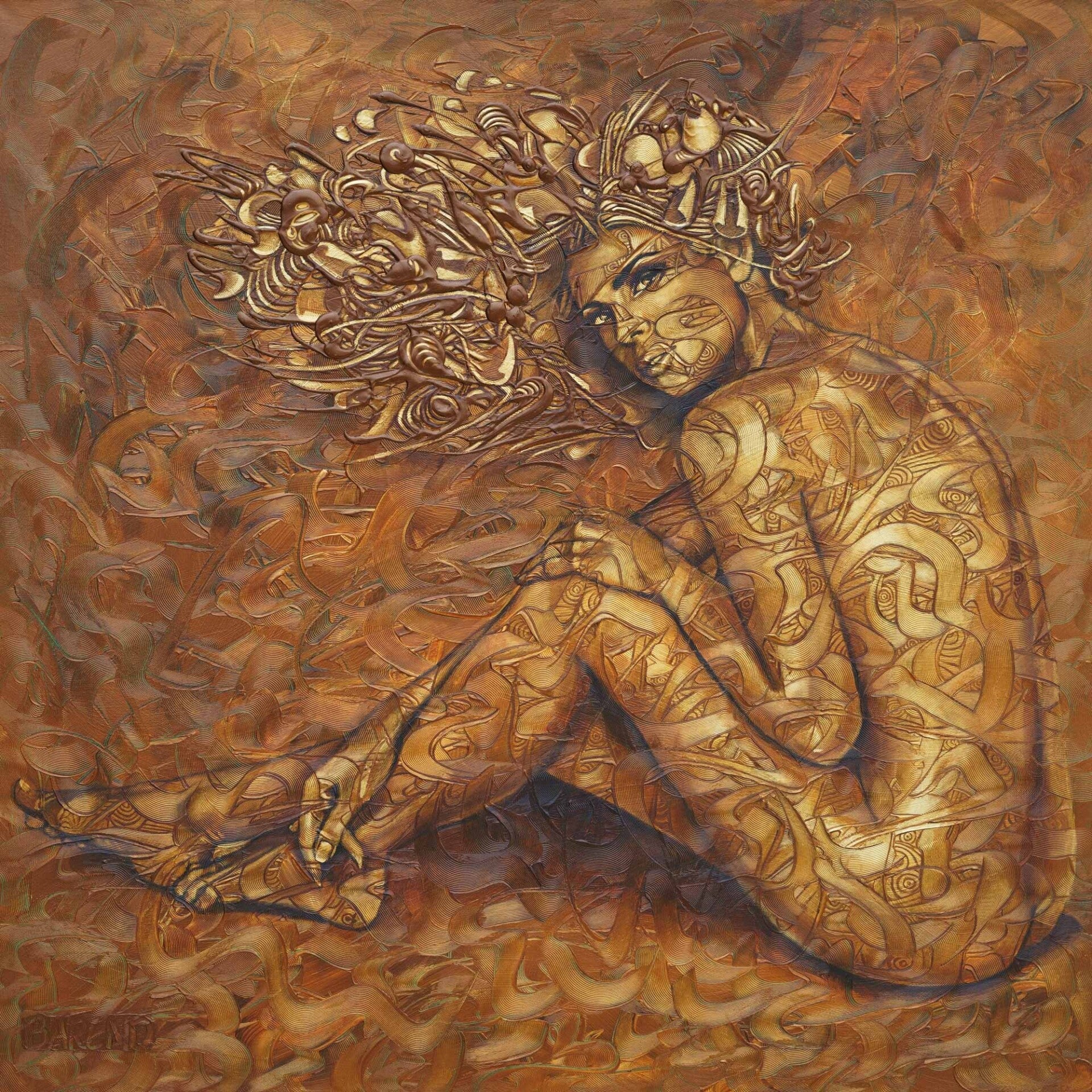 Ava - The Jeweler's Daughter | Print on Paper - 50x50cm. - 19,7x19,7"