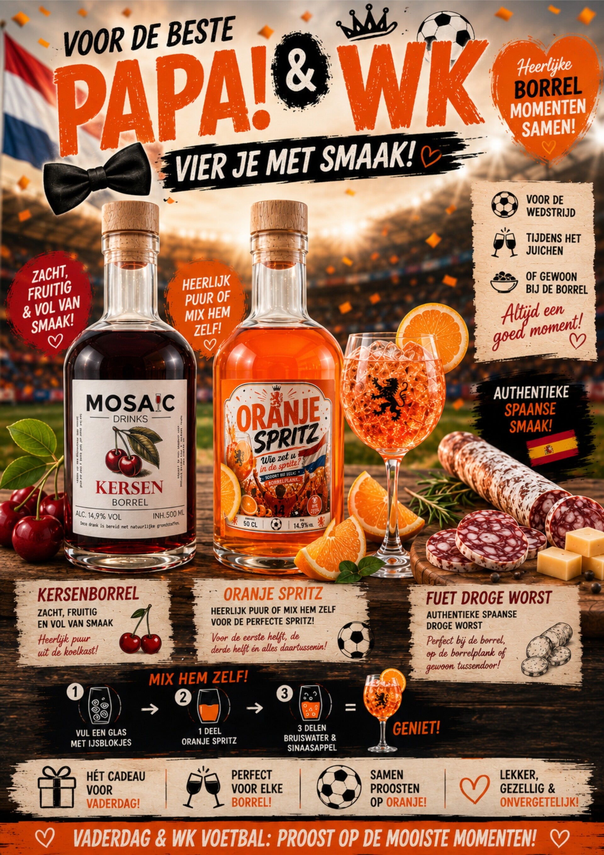 Oranje spritz wk voetbal en vaderdag