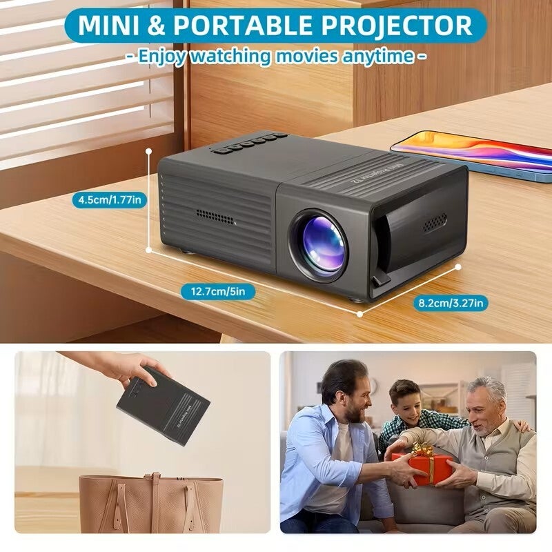 Mini Zwarte Projector met 1080P Weergave