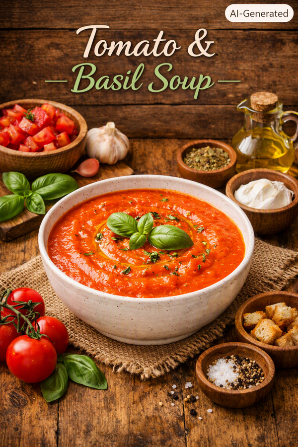 Tomato and basil soup