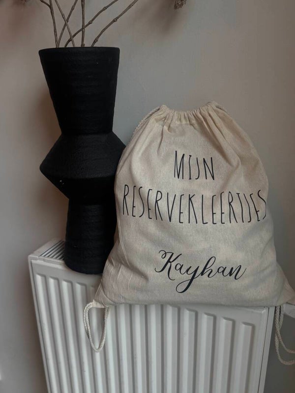 Rugtas met naam