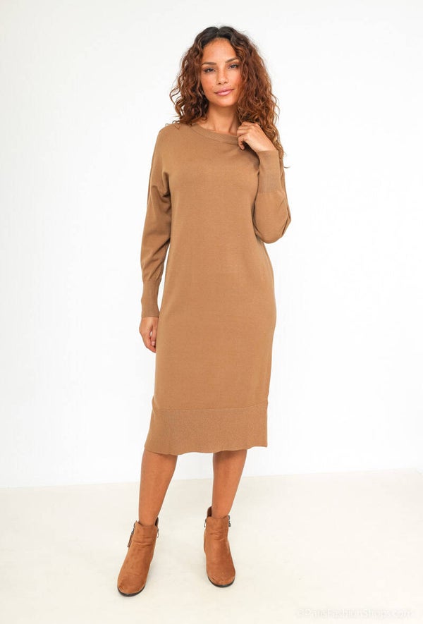 Sweater Dress Camel