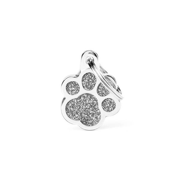 Glitter pootje zilver