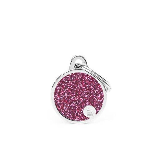 Glitter ronde roze