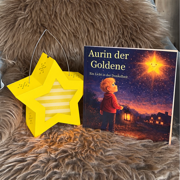 Aurin-Lichterduo – Buch mit Widmung & Sternlaternen-Bastelset