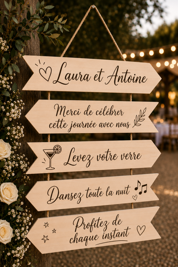 Panneau personnalisé en bois