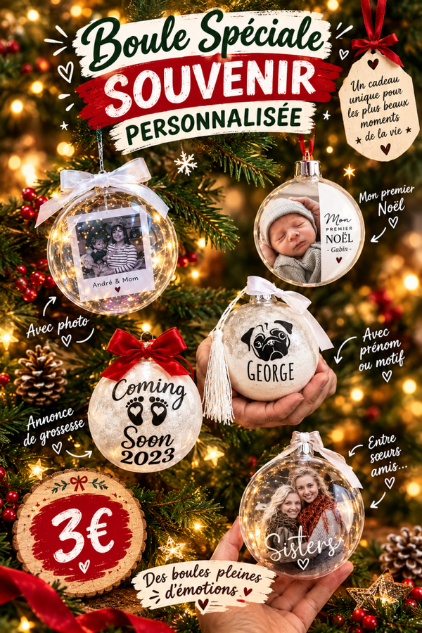 🎄✨ Boule de Noël personnalisée  ✨🎄