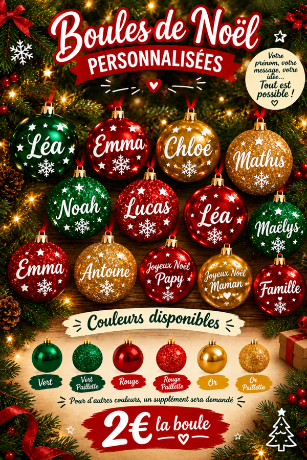 🎄 Boule de Noël personnalisée 🎄