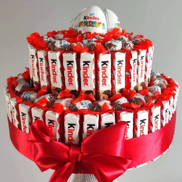 Coffret gourmand 2 étages en polystyrène personnalisé – Kinder