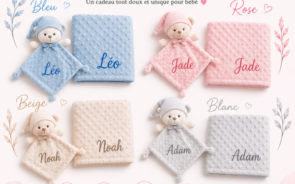 Coffret Doudou & Plaide personnalisé ✨