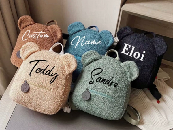 Sac à dos personnalisé avec prénom – Effet Teddy 🧸