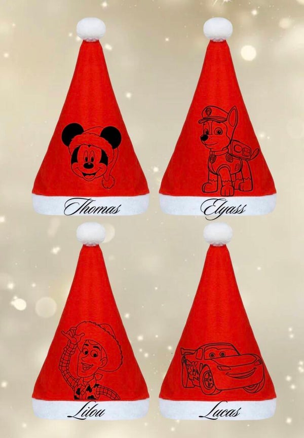 🎄🎅 Bonnet Noël personnage et prénom ✨🎄