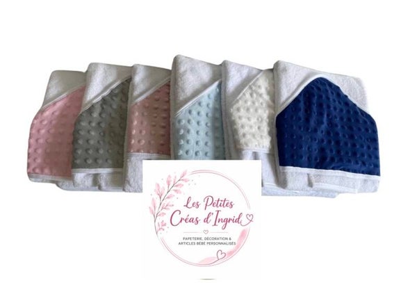 Cape de bain + gant personnalisés
