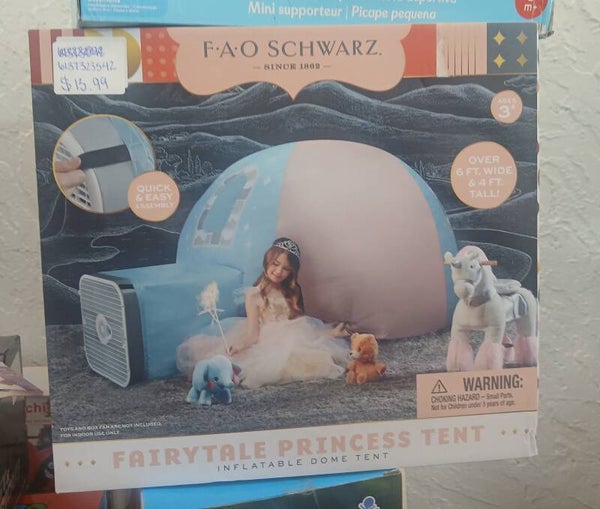 FAO Schwarz Inflatable Dome Princess Toy Tent