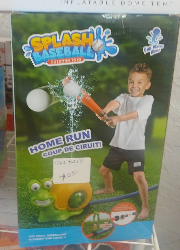 Snail Water Sprinkler Splash Baseball Toys, Rotating Spray Water Play Game.. New