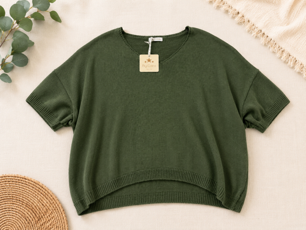 PULL COL V KAKI