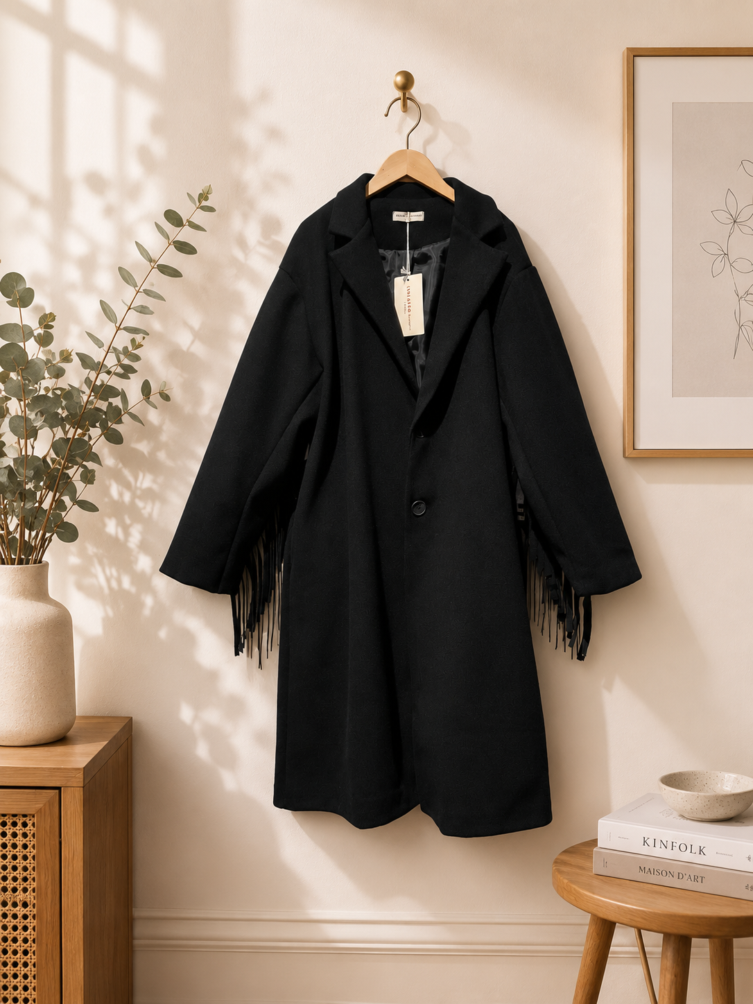 MANTEAU AVEC FRANGES
