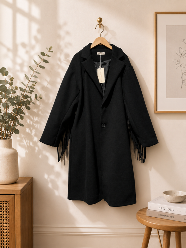MANTEAU AVEC FRANGES