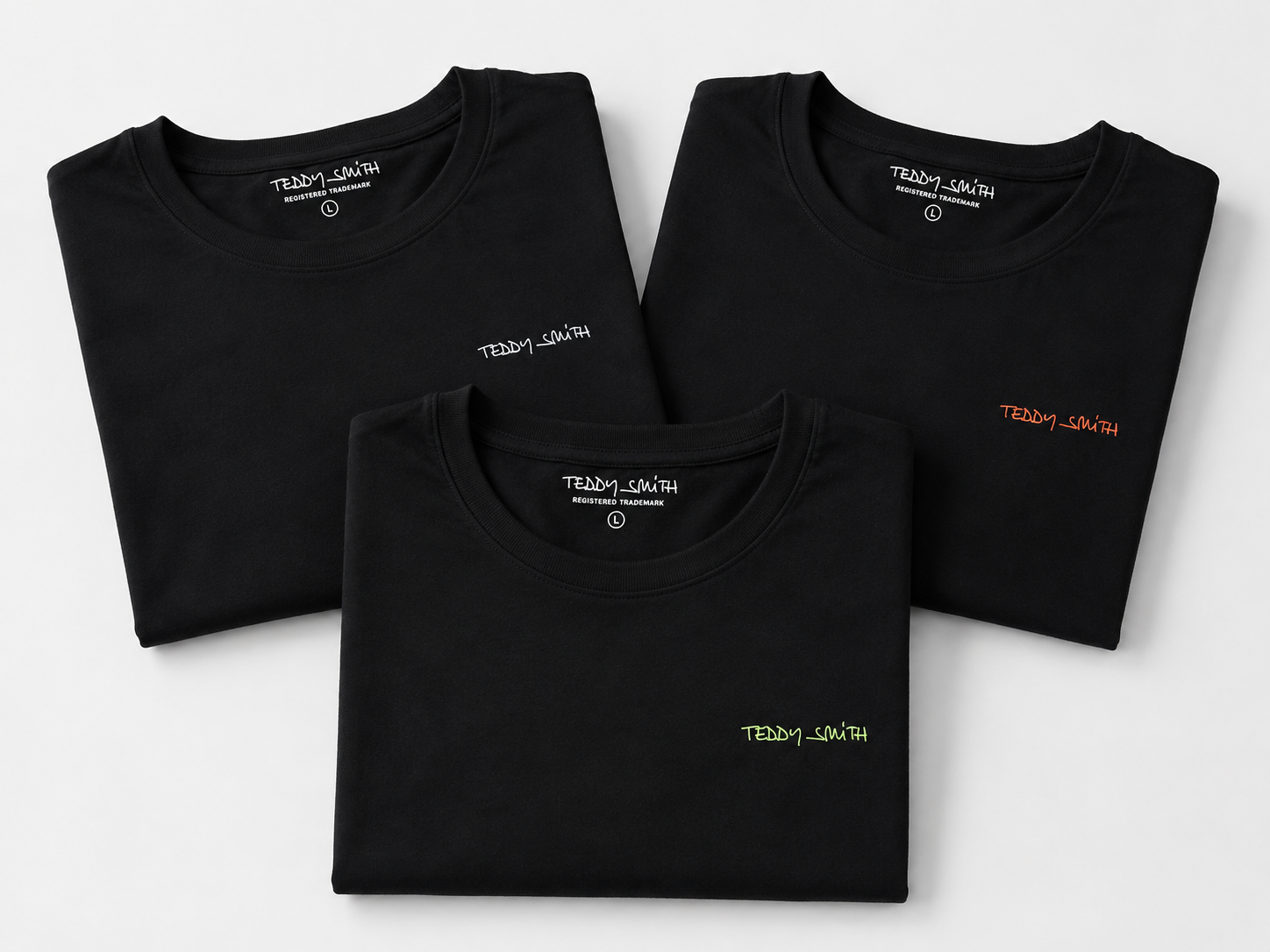 TEE SHIRT NOIR TEDDY SMITH